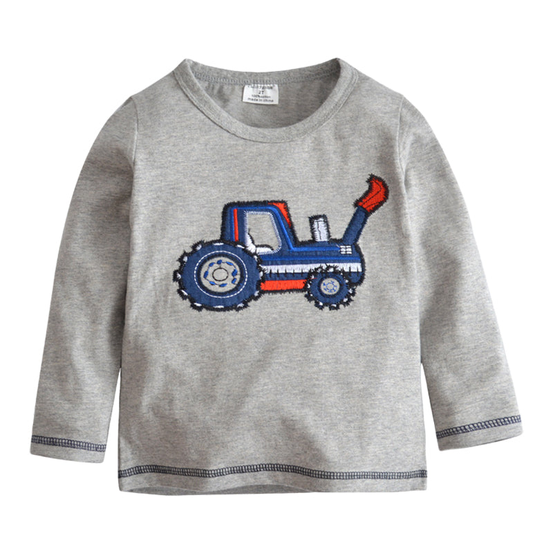 Baby Kid Boys Car Print Tops Wholesale 22112530