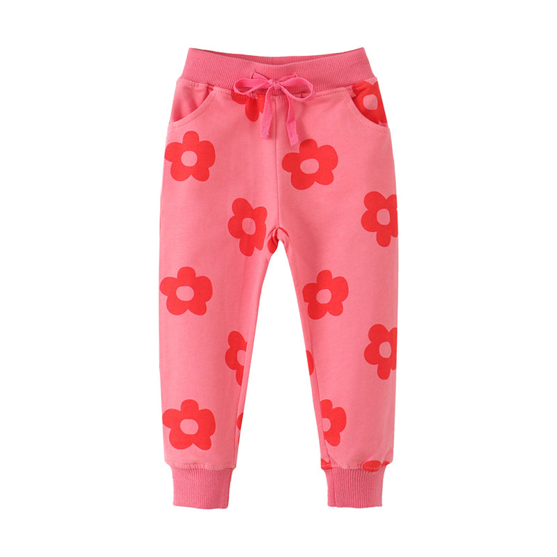Baby Kid Girls Flower Ribbon Print Pants Wholesale 221125353