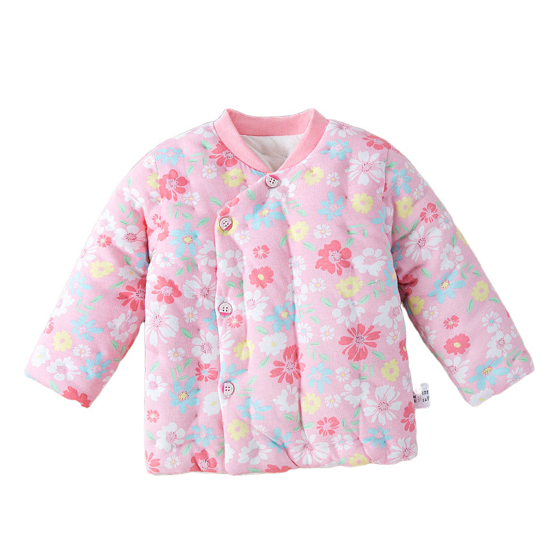 Baby Kid Unisex Flower Cartoon Print Jackets Outwears Wholesale 221125361