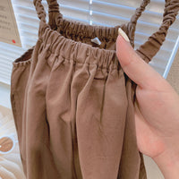 Load image into Gallery viewer, 2 Pieces Set Baby Kid Girls Flower Print Tops And Solid Color Jumpsuits Wholesale 221125367
