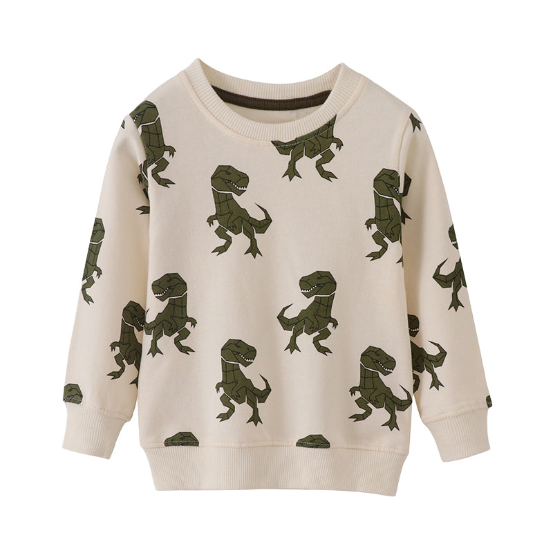 Baby Kid Boys Dinosaur Cartoon Print Hoodies Swearshirts Wholesale 221125372