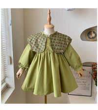 Load image into Gallery viewer, Kid Girls Solid Color Flower Print Dresses Wholesale 221125382
