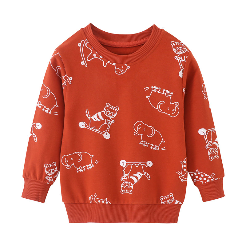 Baby Kid Boys Cartoon Print Hoodies Swearshirts Wholesale 221125403