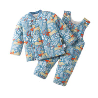 Load image into Gallery viewer, 2 Pieces Set Baby Kid Unisex Flower Print Jackets Outwears And Jumpsuits Wholesale 221125405
