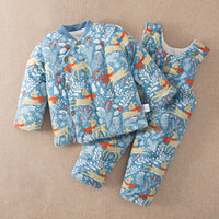 Load image into Gallery viewer, 2 Pieces Set Baby Kid Unisex Flower Print Jackets Outwears And Jumpsuits Wholesale 221125405
