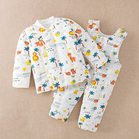 Load image into Gallery viewer, 2 Pieces Set Baby Kid Unisex Flower Print Jackets Outwears And Jumpsuits Wholesale 221125405
