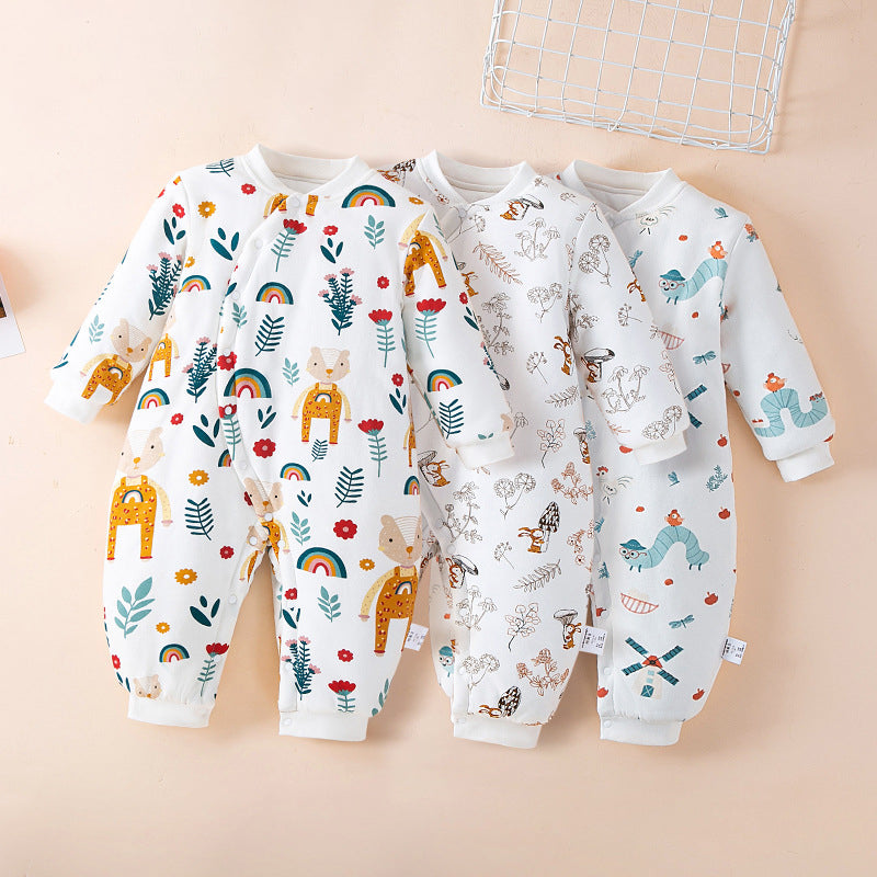 Baby Unisex Cartoon Print Jumpsuits Sleepwears Wholesale 221125407