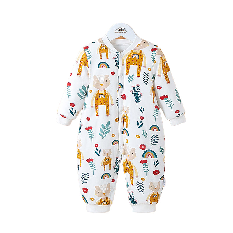 Baby Unisex Cartoon Print Jumpsuits Sleepwears Wholesale 221125411
