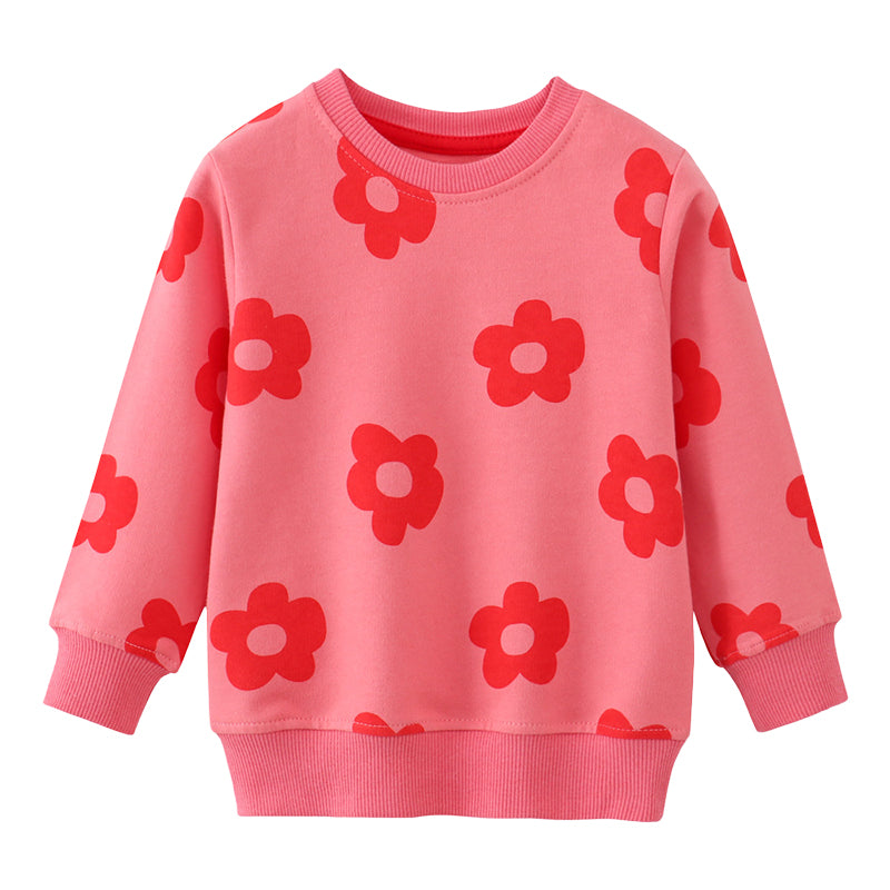 Baby Kid Girls Flower Print Hoodies Swearshirts Wholesale 221125413