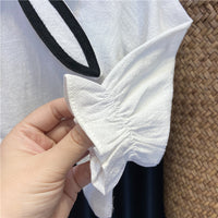 Load image into Gallery viewer, 2 Pieces Set Baby Kid Girls Color-blocking Tops And Solid Color Pants Wholesale 221125421
