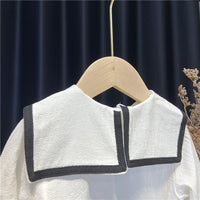 Load image into Gallery viewer, 2 Pieces Set Baby Kid Girls Color-blocking Tops And Solid Color Pants Wholesale 221125421
