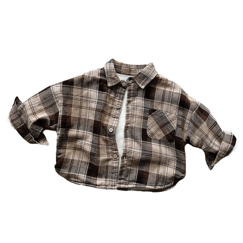 Baby Kid Unisex Checked Shirts Wholesale 221125484