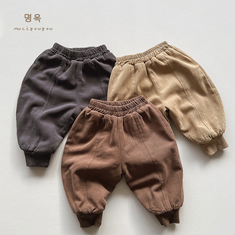 Baby Kid Unisex Solid Color Pants Wholesale 221125485