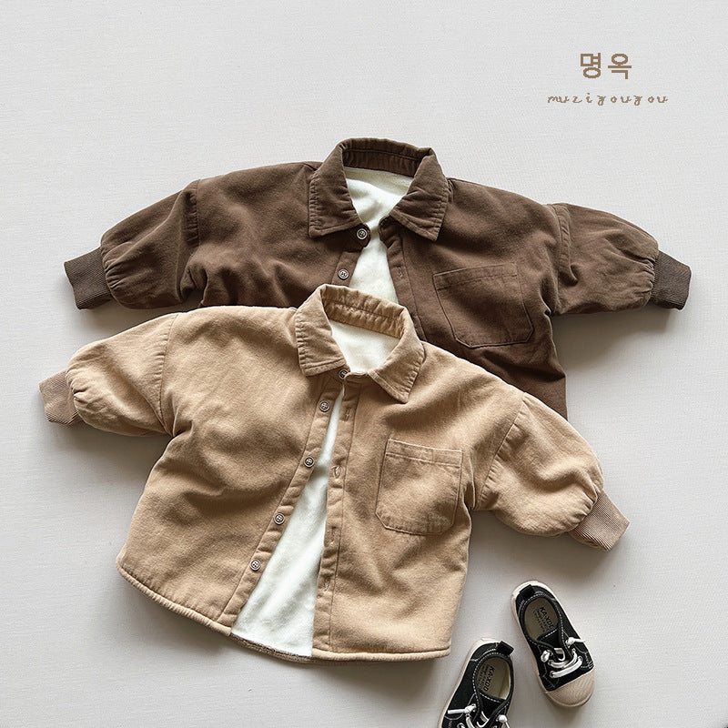 Baby Kid Unisex Solid Color Jackets Outwears Wholesale 221125486