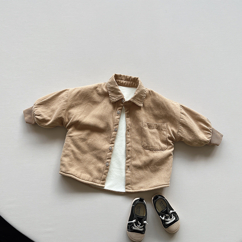 Baby Kid Unisex Solid Color Jackets Outwears Wholesale 221125486