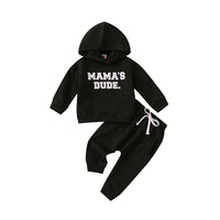 Load image into Gallery viewer, 2 Pieces Set Baby Kid Boys Letters Hoodies Swearshirts And Solid Color Pants Wholesale 221125499
