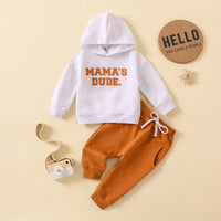 Load image into Gallery viewer, 2 Pieces Set Baby Kid Boys Letters Hoodies Swearshirts And Solid Color Pants Wholesale 221125499
