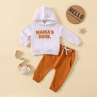 Load image into Gallery viewer, 2 Pieces Set Baby Kid Boys Letters Hoodies Swearshirts And Solid Color Pants Wholesale 221125499
