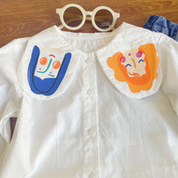 Load image into Gallery viewer, 2 Pieces Set Kid Girls Cartoon Print Blouses And Flower Pants Wholesale 221125531
