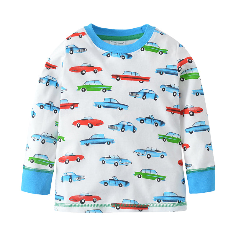 Baby Kid Boys Car Print Tops Wholesale 22112560