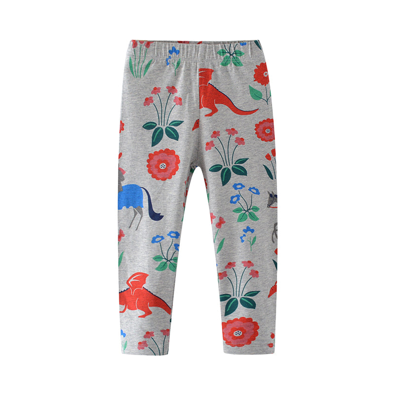 Baby Kid Girls Flower Animals Print Pants Leggings Wholesale 22112599