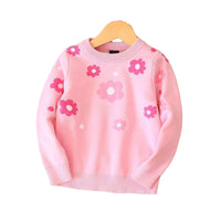 Load image into Gallery viewer, Kid Girls Flower Crochet Sweaters Wholesale 22113004
