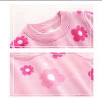 Load image into Gallery viewer, Kid Girls Flower Crochet Sweaters Wholesale 22113004
