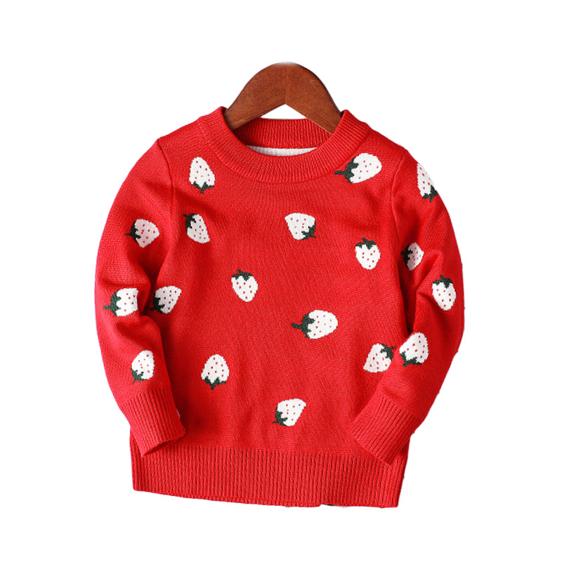 Kid Girls Fruit Crochet Sweaters Wholesale 22113009