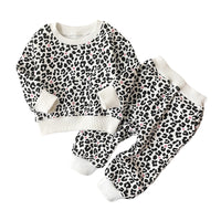 Load image into Gallery viewer, 2 Pieces Set Baby Unisex Love heart Tops And Leopard Pants Wholesale 221130113
