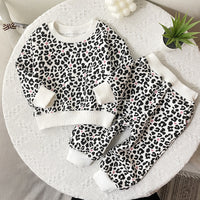 Load image into Gallery viewer, 2 Pieces Set Baby Unisex Love heart Tops And Leopard Pants Wholesale 221130113
