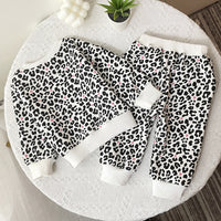 Load image into Gallery viewer, 2 Pieces Set Baby Unisex Love heart Tops And Leopard Pants Wholesale 221130113
