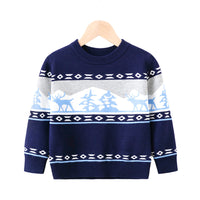 Load image into Gallery viewer, Baby Kid Boys Color-blocking Cartoon Print Christmas Sweaters Wholesale 221130135
