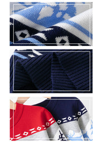 Load image into Gallery viewer, Baby Kid Boys Color-blocking Cartoon Print Christmas Sweaters Wholesale 221130135
