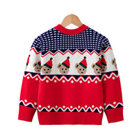 Load image into Gallery viewer, Baby Kid Boys Color-blocking Cartoon Print Christmas Sweaters Wholesale 221130140
