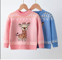 Load image into Gallery viewer, Baby Kid Girls Animals Cartoon Print Sweaters Wholesale 221130142
