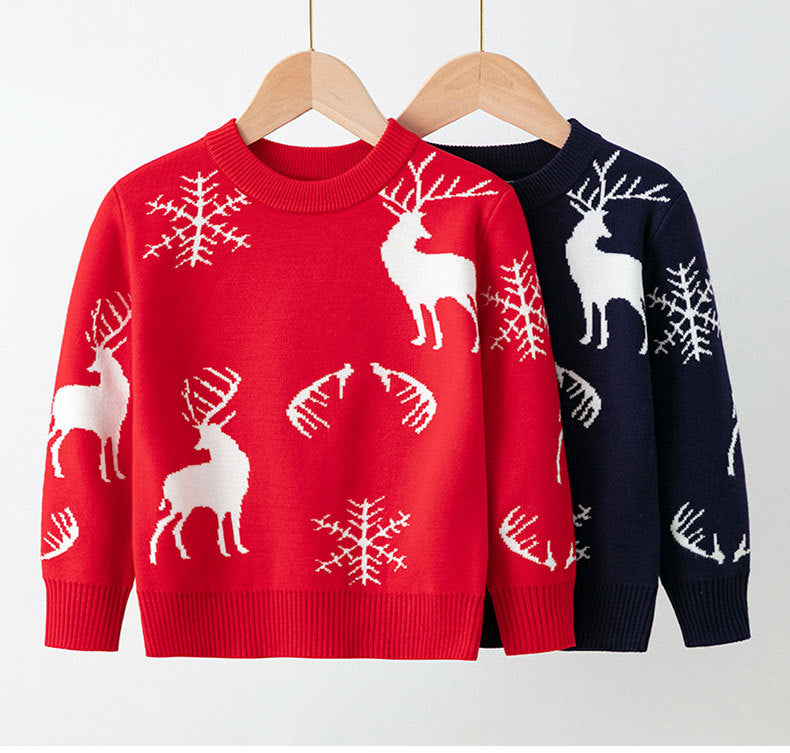Kid Unisex Animals Cartoon Crochet Christmas Sweaters Wholesale 221130144