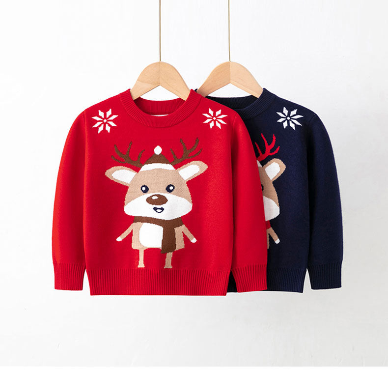 Kid Unisex Animals Cartoon Crochet Christmas Sweaters Wholesale 221130145