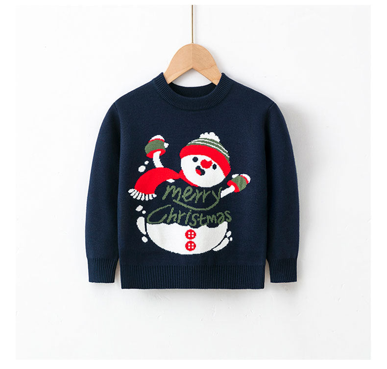 Kid Unisex Letters Cartoon Crochet Christmas Sweaters Wholesale 221130147