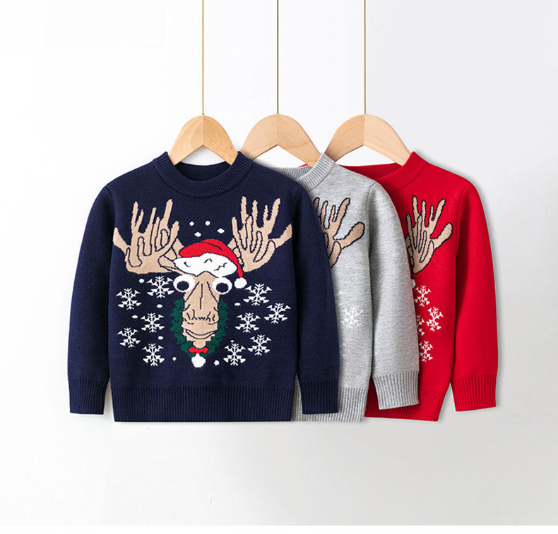 Kid Unisex Animals Cartoon Crochet Christmas Sweaters Wholesale 221130148