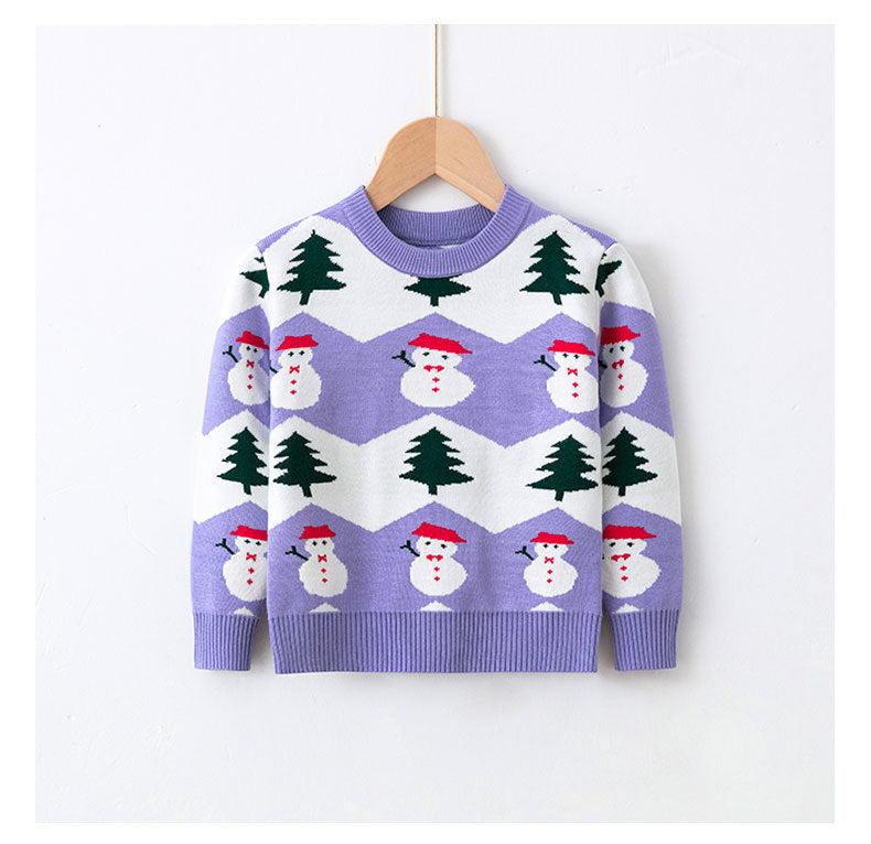 Kid Girls Animals Cartoon Crochet Christmas Sweaters Wholesale 221130149