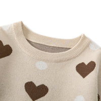 Load image into Gallery viewer, Baby Kid Girls Color-blocking Love heart Sweaters Wholesale 221130165
