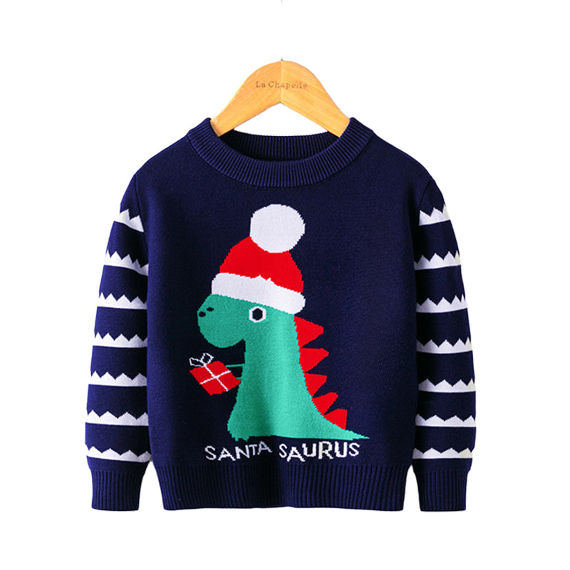 Kid Boys Letters Dinosaur Crochet Christmas Sweaters Wholesale 22113019