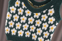 Load image into Gallery viewer, 3 Pieces Set Baby Kid Girls Flower Crochet Vests Waistcoats And Fruit Embroidered Tops And Pants Wholesale 221130214
