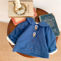 Load image into Gallery viewer, Baby Girls Flower Embroidered Jackets Outwears Wholesale 221130228
