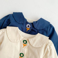 Load image into Gallery viewer, Baby Girls Flower Embroidered Jackets Outwears Wholesale 221130228
