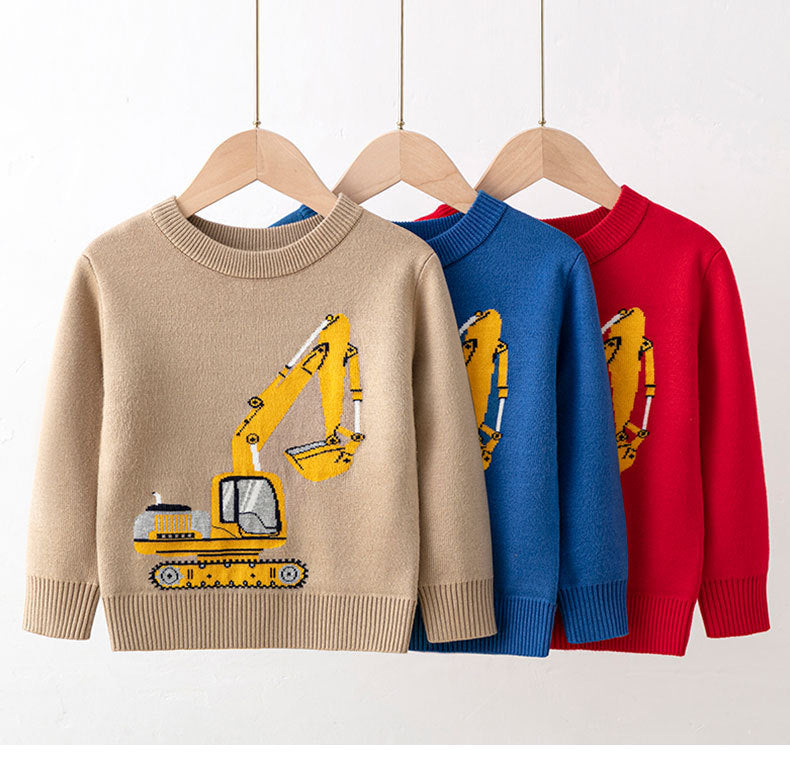 Baby Kid Boys Car Cartoon Sweaters Knitwear Wholesale 22113023