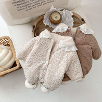 Load image into Gallery viewer, Baby Girls Flower Print Jumpsuits Wholesale 221130264
