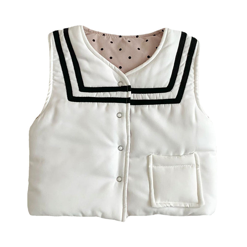 Baby Unisex Striped Polka dots Print Vests Waistcoats Wholesale 221130328