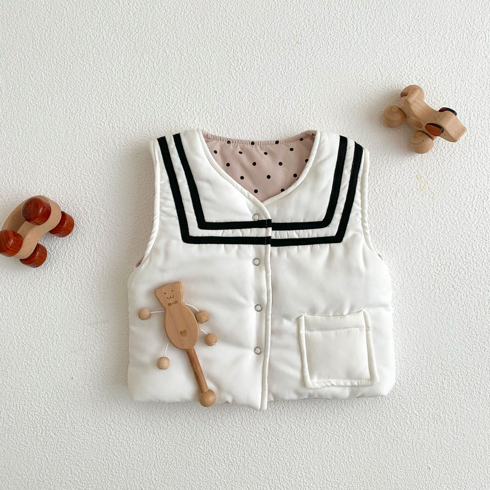 Baby Unisex Striped Polka dots Print Vests Waistcoats Wholesale 221130328