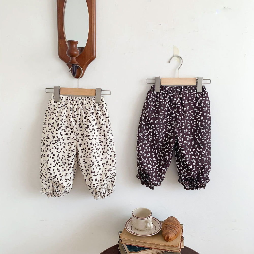 Baby Girls Flower Print Pants Wholesale 221130339